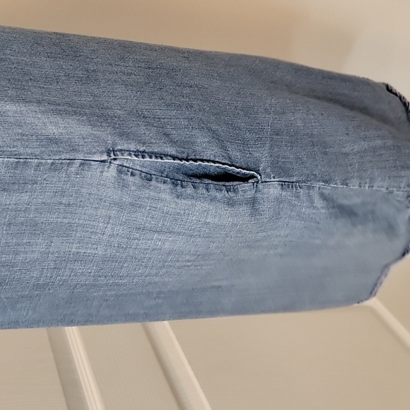 Velvet Heart Chambray Short Sleeve, Button Down Tunic Dress, Size S, EUC - Picture 3 of 11